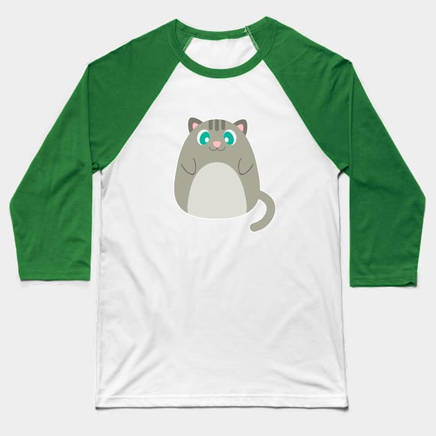 Cute Kitty A Baseball T-Shirt by Namarqueza